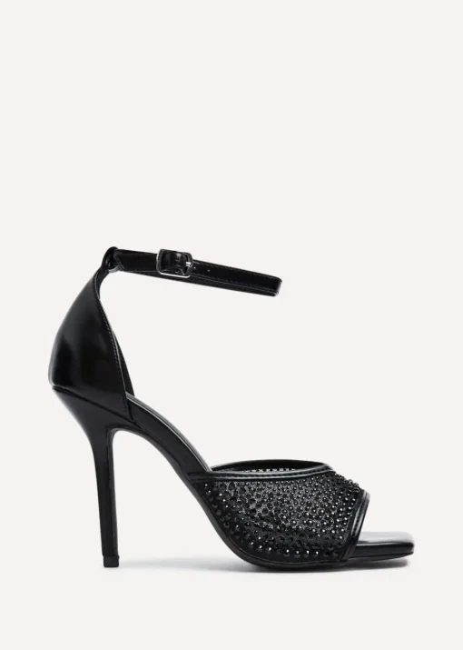Linzi Erica Black Faux Leather Stiletto Heel