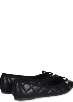 Linzi Ginnie Black Quilted Faux Leather Pump