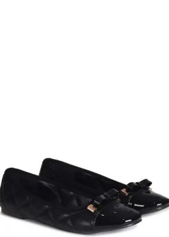 Linzi Ginnie Black Quilted Faux Leather Pump