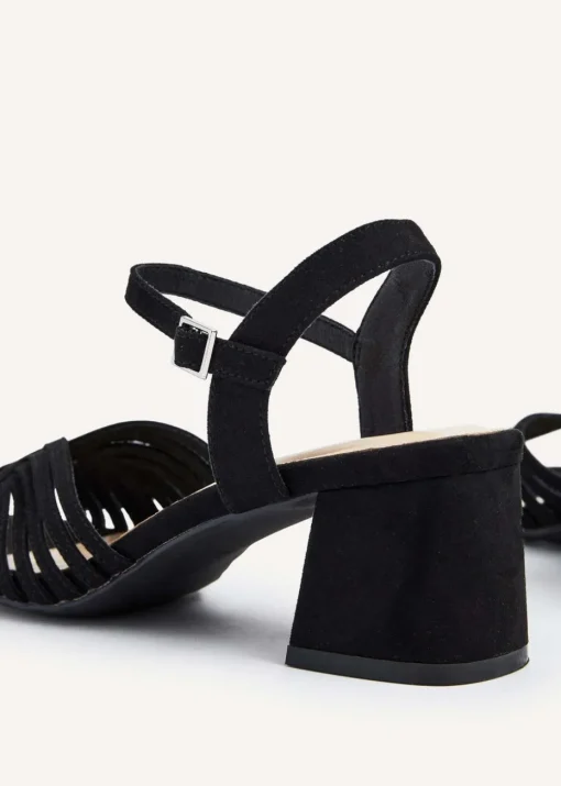 Linzi Ivy Black Suede Block Heel
