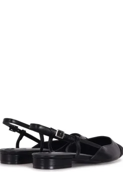 Linzi Junie Black Faux Leather Two Tone Court Shoe