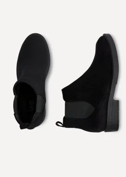 Linzi Karina Black Faux Suede Classic Chelsea Boot