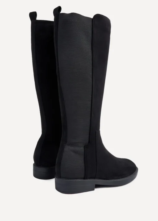 Linzi Knight Black Faux Suede High Leg Boot