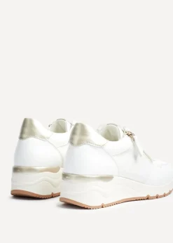 Linzi Kyla White Wedge Trainer