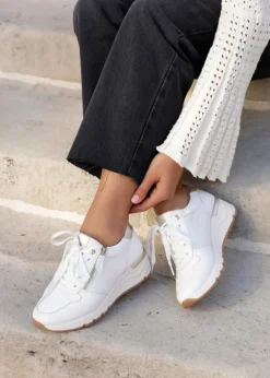 Linzi Kyla White Wedge Trainer