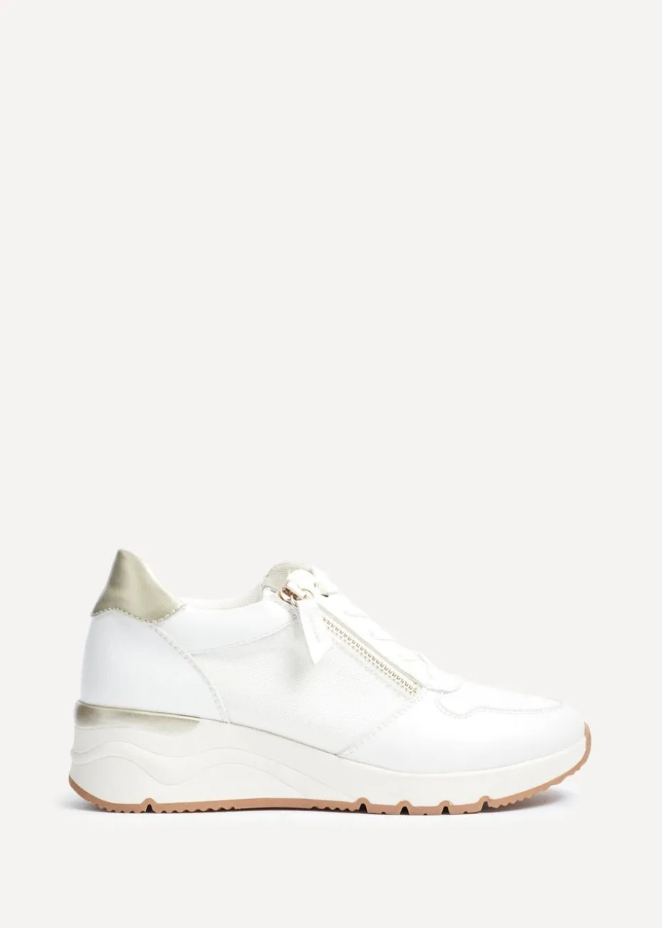 Linzi Kyla White Wedge Trainer