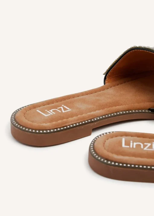 Linzi Seanna Black Embellished Shell Slider