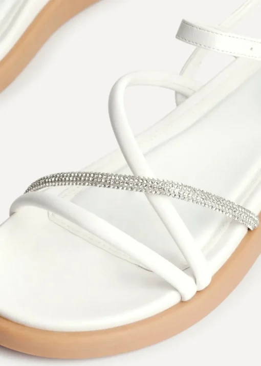 Linzi Spark White Strappy Footbed Sandal