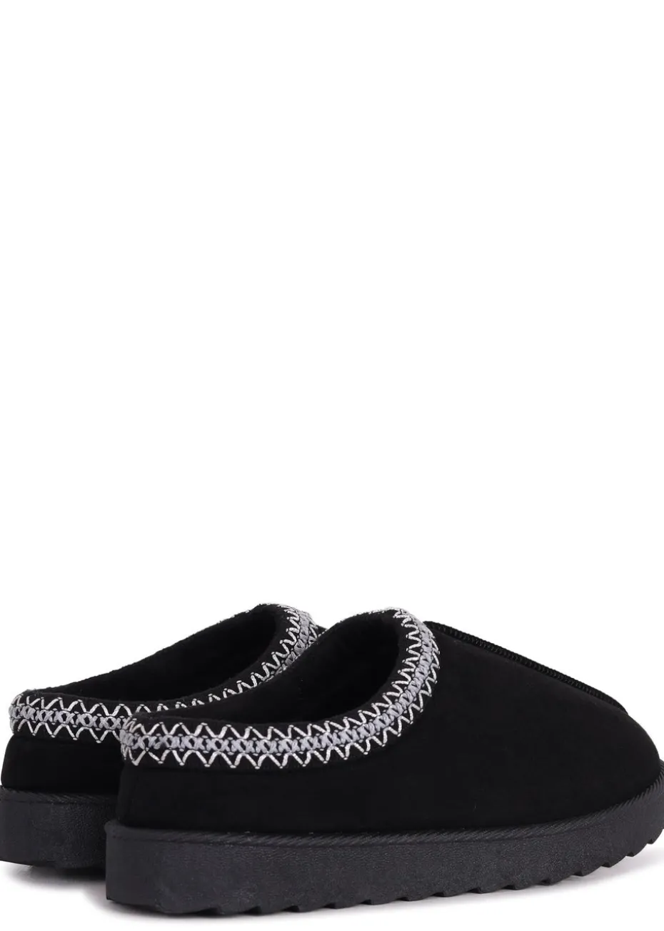 Linzi Tammy Black Suede Slipper
