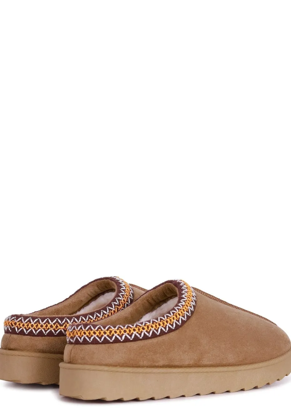 Linzi Tammy Chestnut Suede Slipper