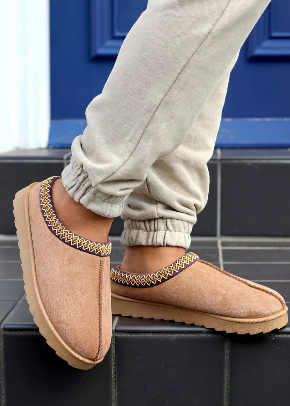 Linzi Tammy Chestnut Suede Slipper