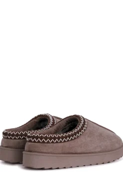 Linzi Tammy Mocha Suede Slipper