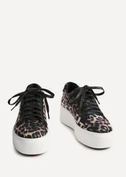 Linzi Twyla Leopard Print Platform Trainer