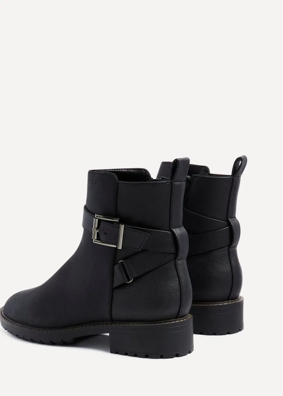 Linzi Watson Black Nubuck Ankle Boot