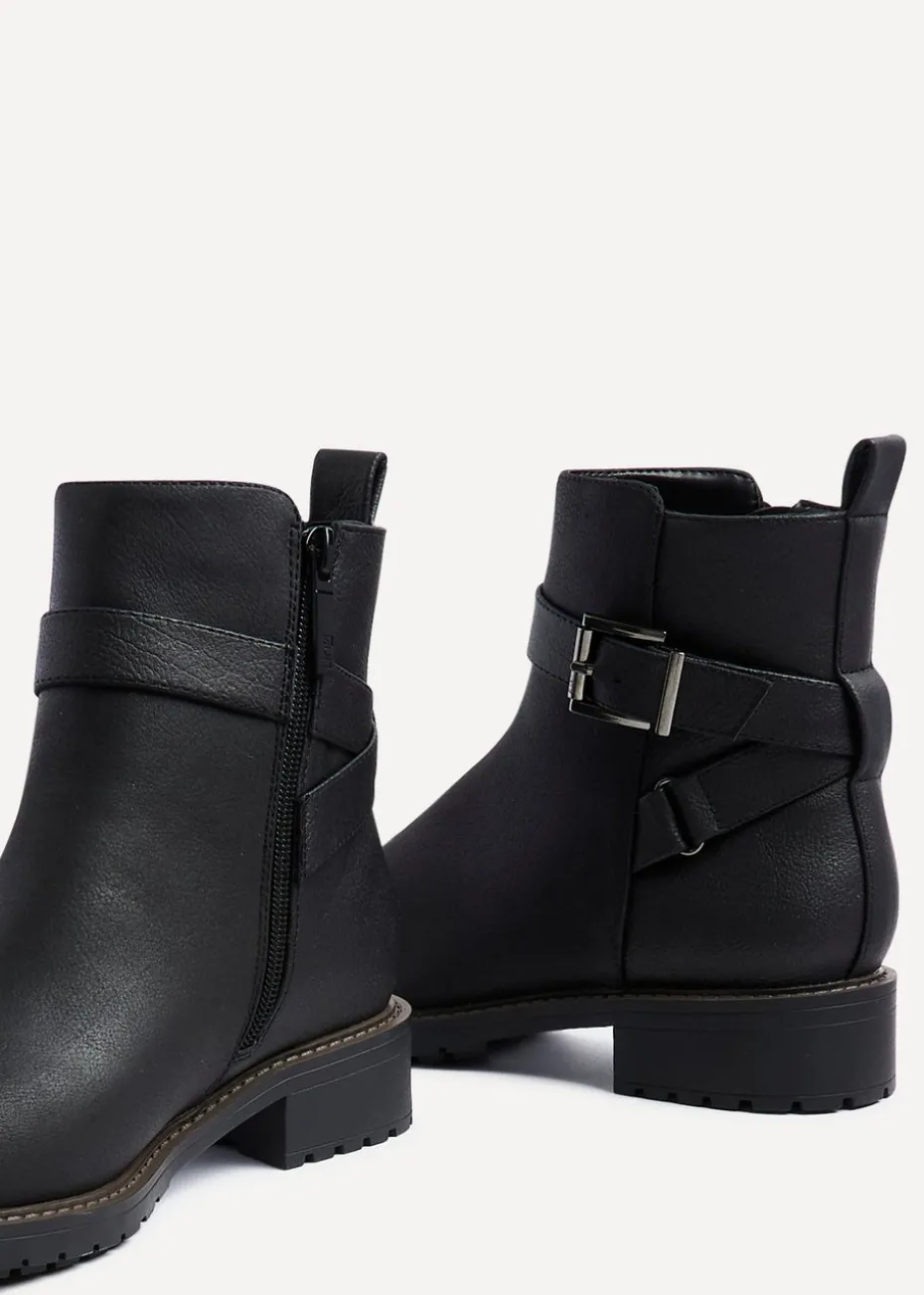 Linzi Watson Black Nubuck Ankle Boot