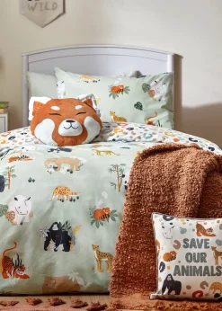 little furn. Wildlife Animal Reversible Duvet Cover Set