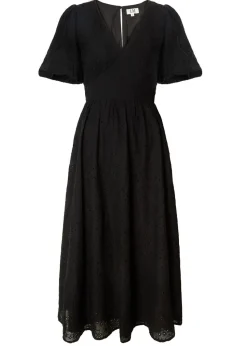 Little Mistress Black Broderie Midi Dress by Vicky Pattison