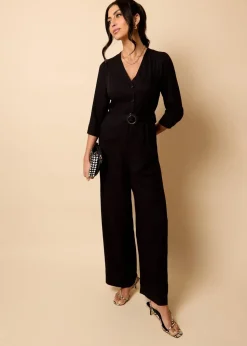 Little Mistress Black Tailored Jumpsuit By Vicky Pattison
