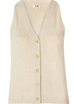Little Mistress Cream Knitted Waistcoat by Vicky Pattison