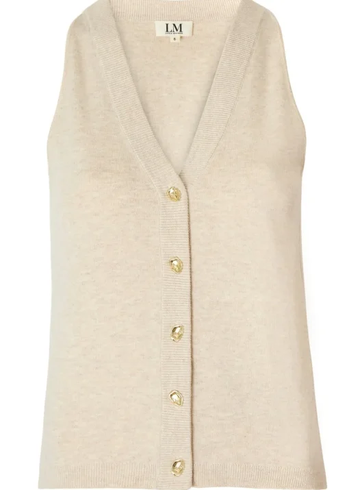 Little Mistress Cream Knitted Waistcoat by Vicky Pattison