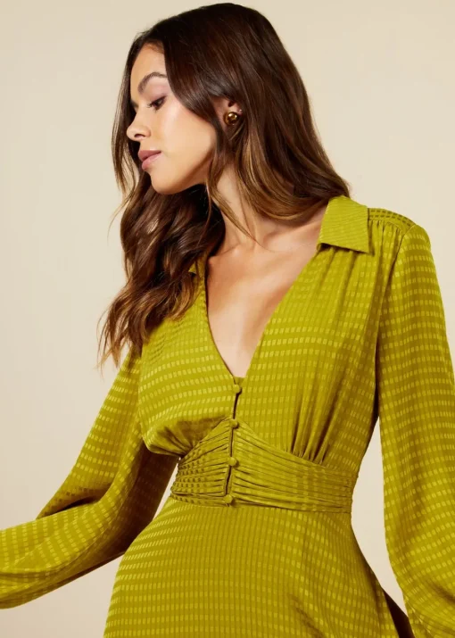 Little Mistress Olive Shirt Midaxi