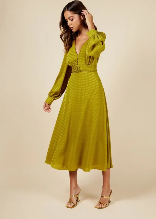 Little Mistress Olive Shirt Midaxi