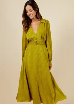 Little Mistress Olive Shirt Midaxi