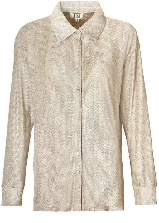 Little Mistress Oyster Co Ord Plisse Shirt by Vicky Pattison