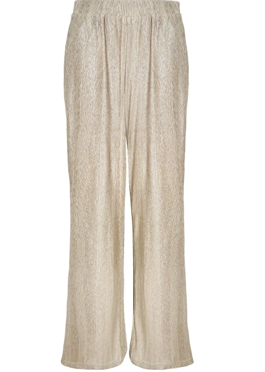 Little Mistress Oyster Co Ord Plisse Trousers by Vicky Pattison