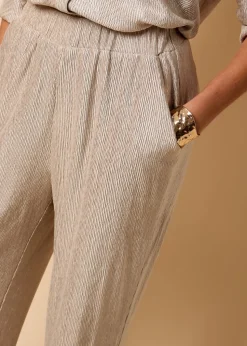 Little Mistress Oyster Co Ord Plisse Trousers by Vicky Pattison