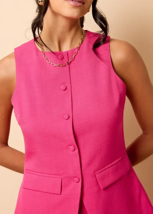 Little Mistress Pink Co Ord Waistcoat By Vicky Pattison