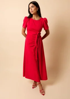 Little Mistress Red Rosette Midaxi Dress by Vicky Pattison
