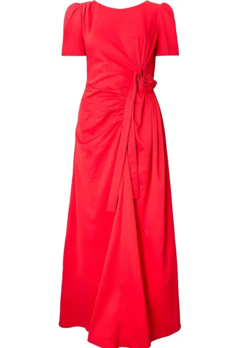 Little Mistress Red Rosette Midaxi Dress by Vicky Pattison