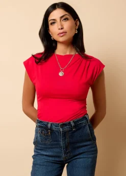 Little Mistress Red Ruched Top by Vicky Pattison