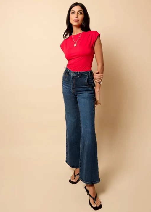 Little Mistress Red Ruched Top by Vicky Pattison