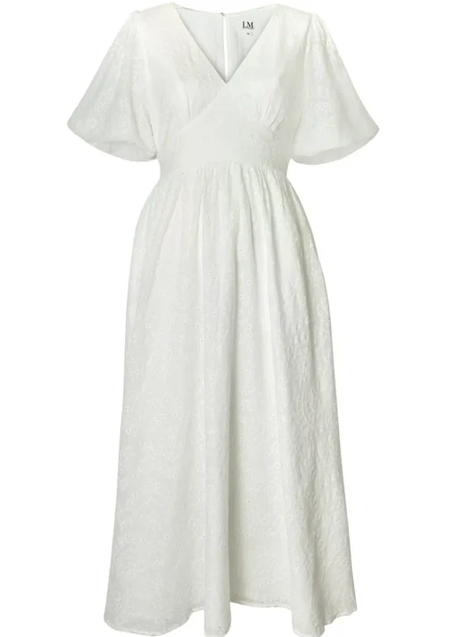Little Mistress White Broderie Midi Dress by Vicky Pattison