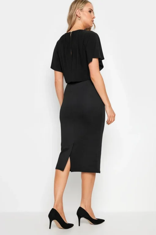 Long Tall Sally Black Scuba Midi Dress