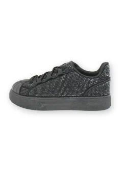 Love Lemonade Black Sparkly Crystal Eternal Trainers