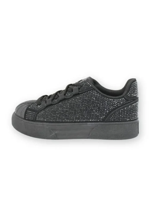 Love Lemonade Black Sparkly Crystal Eternal Trainers