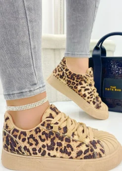 Love Lemonade Leopard Sparkly Crystal Eternal Trainers