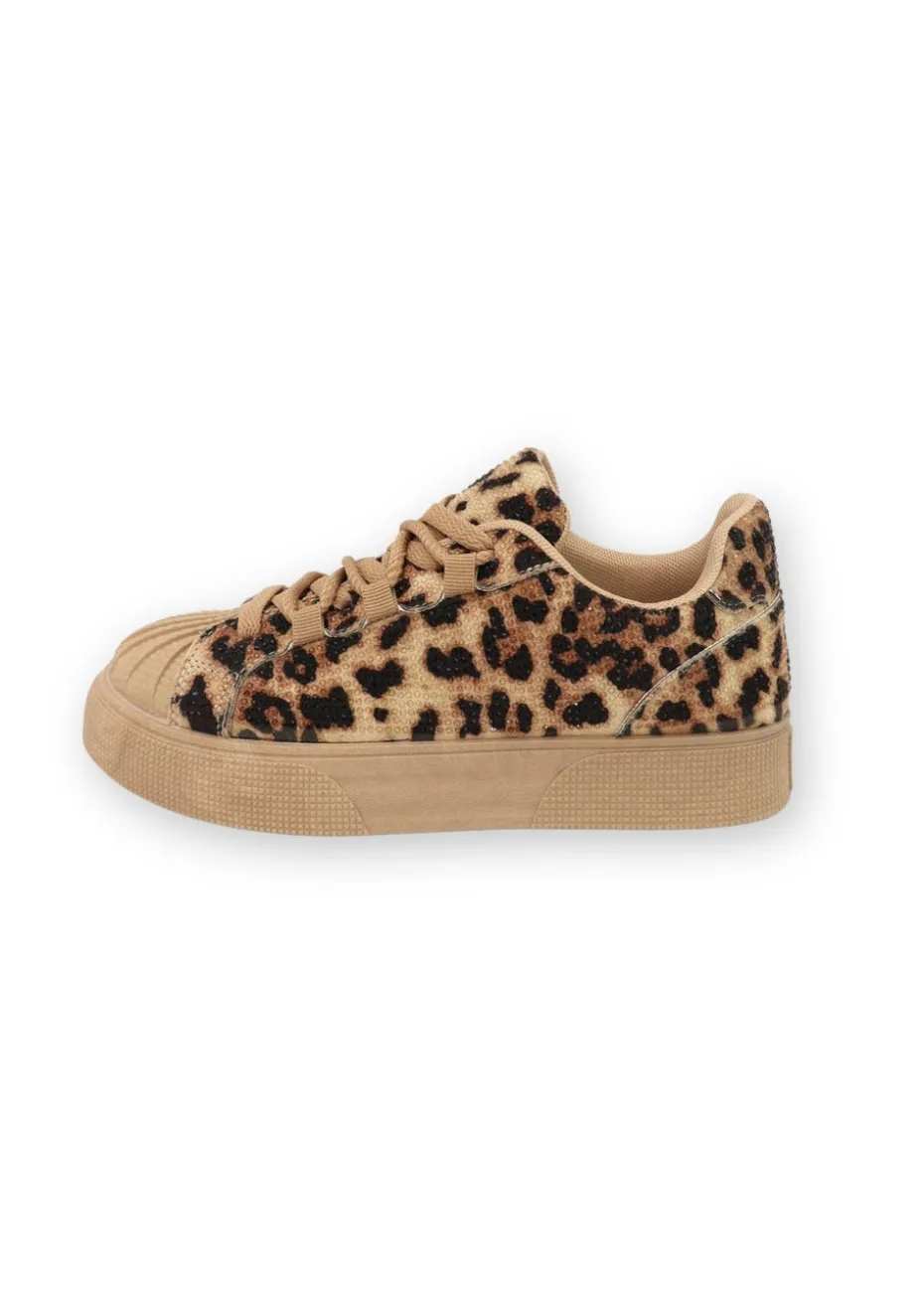 Love Lemonade Leopard Sparkly Crystal Eternal Trainers