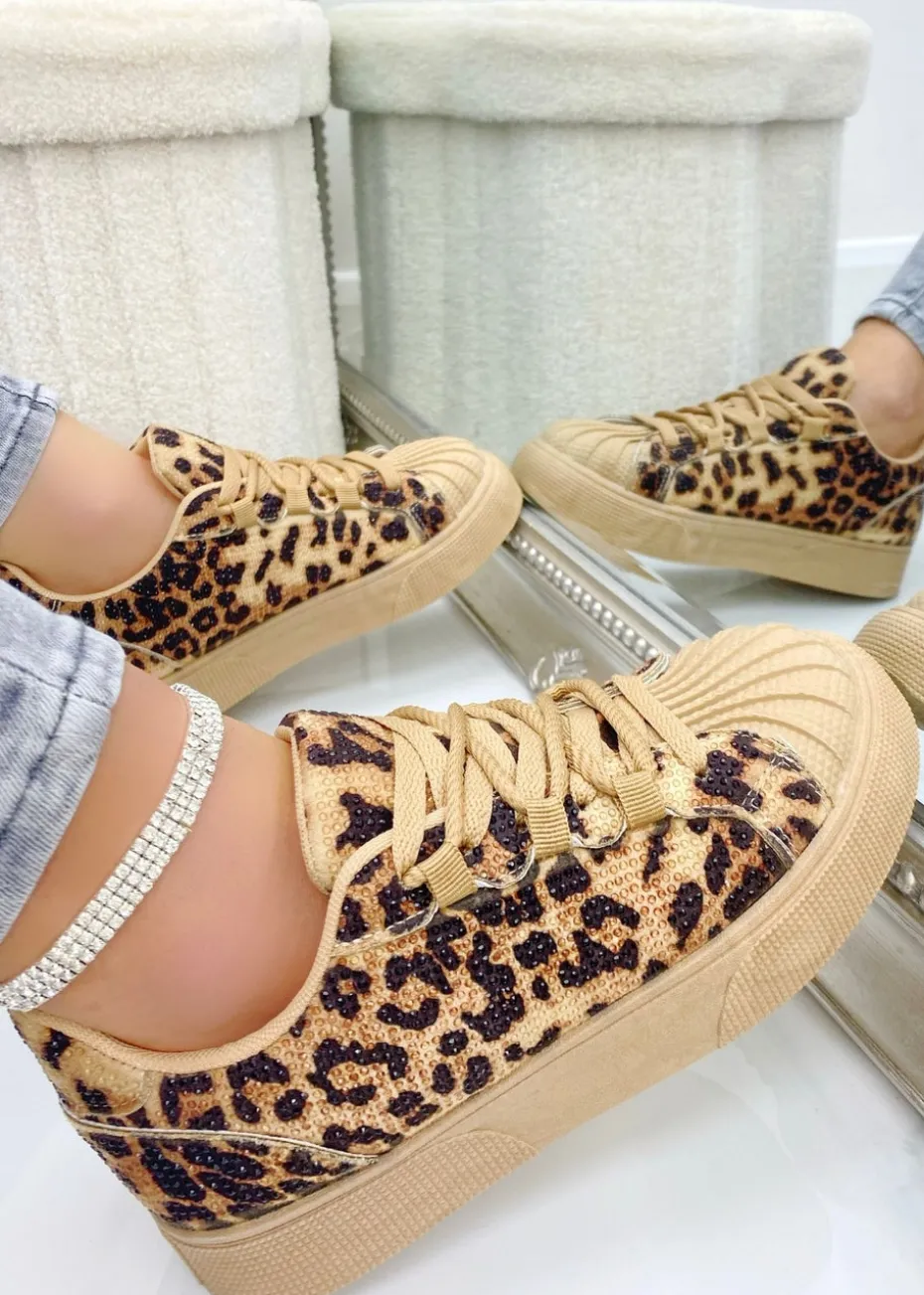Love Lemonade Leopard Sparkly Crystal Eternal Trainers