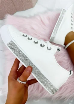 Love Lemonade Silver Crystal Deluxe Trim Trainers