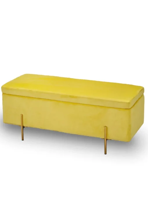 LPD Furniture Lola Storage Ottoman Mustard (450x1150x450mm)