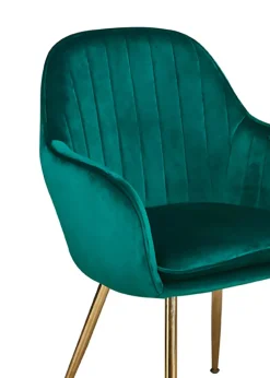 LPD Furniture Set of 2 Lara Dining Chairs Forest Green