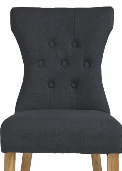 LPD Furniture Set of 2 Naples Dining Chair Grey  (920x630x460mm)
