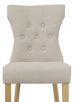 LPD Furniture Set of 2 Naples Dining Chairs Beige  (920x630x460mm)