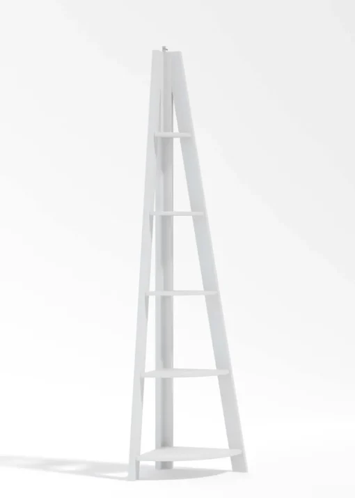 LPD Furniture Tiva Corner Ladder Shelving White (1754x386x386mm)