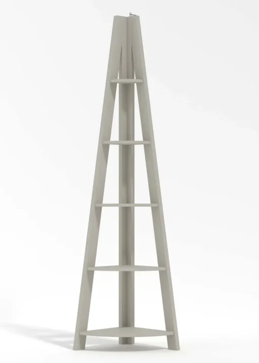 LPD Furniture Tiva Corner Ladder Shelving Grey (1754x386x386mm)