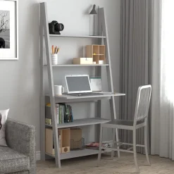 LPD Furniture Tiva Ladder Desk Grey (1754x500x840mm)